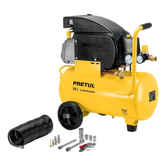 Compresor de 20 L con accesorios, Pretul Pretul COMP-KIT20P2