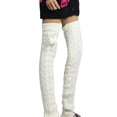 thumbnail image 5 of Dress Choice Women's Winter Footless Leg Warmers Thick Knit Extra Long Thigh High Leg Warmers, 5 of 8