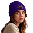 thumbnail image 2 of GUACER Halloween Cute Beanies for Women Warm Casual Soft Embroidered Knit Hats, 2 of 7