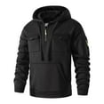 thumbnail image 3 of Hoodies for Mens Men's 1/4 Zip Lightweight Sports Jackets Patchwork Sweatshirts with Pocket Mens Loose Hoodie Workout Sports Running Outdoor Athletic Jacket Plus Size XXL, 3 of 3