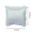 thumbnail image 3 of Set of 4 Satin Pillowcase Pillow Shams Oxford Pillowcase With Ruffled Decor For Skin And Hair Jumbo Silver, 3 of 8