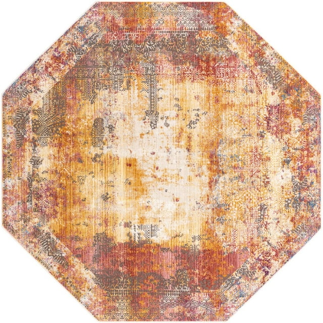 Rugs.com Deepa Collection Rug – 8 Ft Octagon Multi Medium Rug Perfect ...