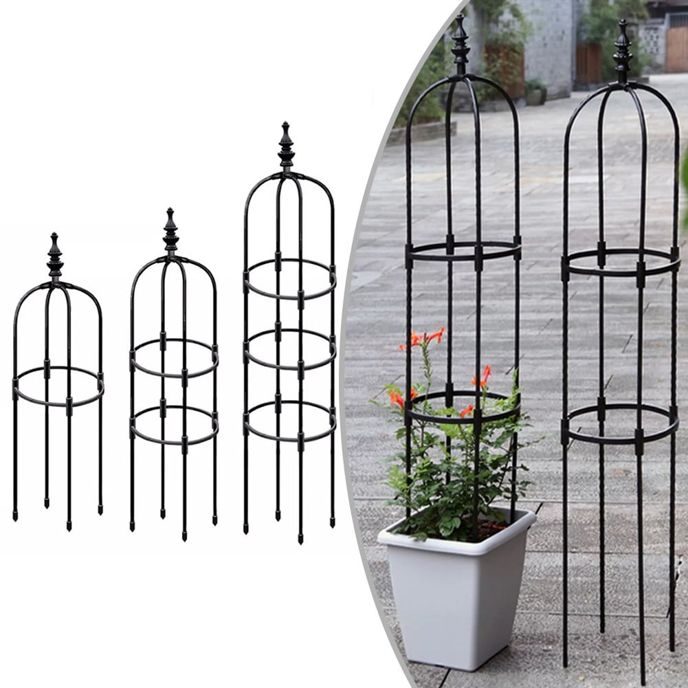 Treillis Hexagonaux Pour Plantes Grimpantes - Lot De 18 Anneaux Métal Doré Avec Crochets - Pour Intérieur Et Extérieur