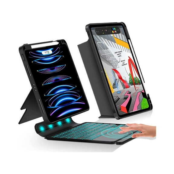 Magnetic Keyboard Case For iPad Pro 11 inch 4th 3rd 2nd 1st Gen 2022 2021 2020 2018, iPad Air 5 Air 4 10.9 2022 2020 with Pencil Holder, Backlit, Trackpad