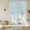 Hazy Blue, variant on Black Tie Up Curtains 45 Inches Long, Kitchen Window Curtains Over Sink, Rustic Farmhouse Solid Color Small Window Curtains Shade Balloon Curtains Valances for Bedroom/Cafe 34"x45"
