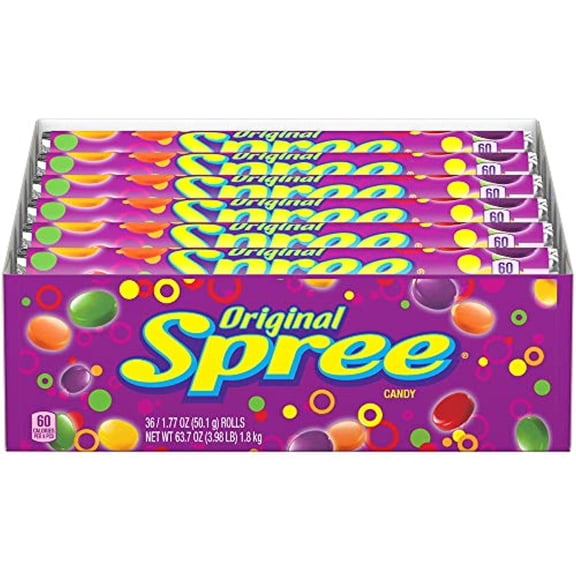 Spree Original Candy Roll, 1.77 Ounce, Pack Of 36