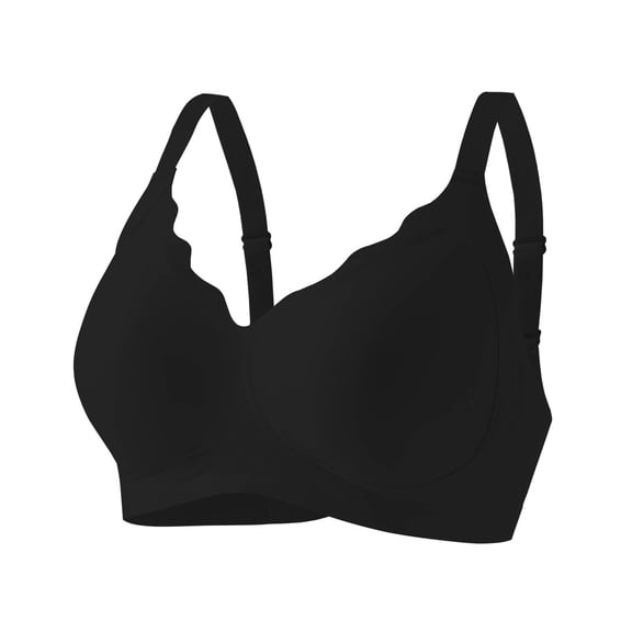 Ohufall Womans Underwear Large Size Thin Push-Up Seamless Bralette Breathable Solid Color Comfort Everyday Bra,32A/B/C-42A/B/C