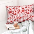thumbnail image 4 of Wukai Gnome Merry Christmas Print Plush Throw Pillow Cover, Double-sided Pillow Protector without Pillow Core, with Hidden Zipper, Home Decorations-20"x30", 4 of 6