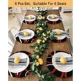 thumbnail image 4 of 13 Inch Round Placemats Set of 4, Red Geometric Non Slip Heat Insulation PP Table Mats, Vintage Abstract Stripes Aesthetic Art Washable Place Mats for Kitchen Dining Party Table Decor, 4 of 7