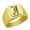 Gold, variant on Initial Royal Letter J Monogram Stainless Steel Signet Ring