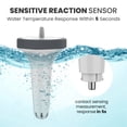 thumbnail image 3 of Newentor Wireless Pool Thermometer Floating Easy Read, IPX8 Waterproof, 200FT Long Range, Accurate Water Temperature Gauge with Indoor Temp Humidity & Clock for Pool, Spa, Hot Tub, Aquarium, 3 of 7