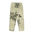 thumbnail image 4 of Kdxio Women's Comfy Stretch Vintage FloralPrint Drawstring Pajama Pants-Small, 4 of 9