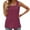 Wine, variant on Womens Summer Tops Red Solid Square Neckline Sleeveless Casual Tank Tops Camisole S