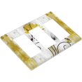thumbnail image 3 of xianyou-Yellow Flower 3 Gang Light Switch Plate Cover Triple Rocker Decorative Abstract Wall Plate GFCI Electrical Switchplate for Kitchen Bathroom Home Decorate, 3 of 4