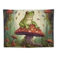 thumbnail image 5 of FUMJ  Mushroom Frog Tapestry Wall Hanging, Frog Tapestry for Bedroom, Mushroom Tapestry for Bedroom, Frog Wall Tapestry，Frog Art Wall Decor,, 5 of 7