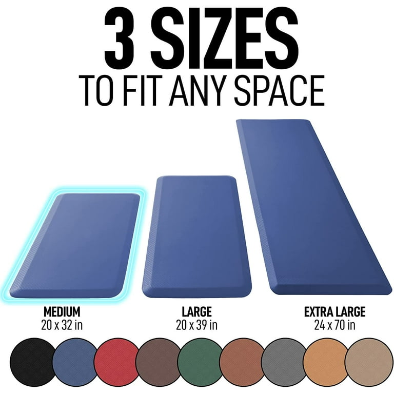 Zulay Home Large 20 x 32 Inch Anti Fatigue Floor Mat - 3/4 Inch Thick  Cushioned Kitchen Mats for Standing - Comfortable Padded Floor Mats for  Standing