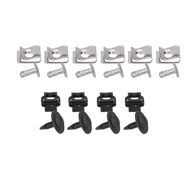Undertray Clip, Engine Underbody Fastener 8D0805121 Simple To Replace 8D0805960 4A0805163 Rugged ABS Metal Practical Replacement For A3 A4 A6 A8 For Car