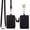 Black, variant on Wonderpool Leather ID Badge Holder with Zipper Wallet Pouch - Card Slots Case Detachable Neck Lanyard and Retractable Badge Reel for Office School Hospital Exhibition ID (Black)
