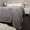 thumbnail image 5 of Jacquard Velvet Touch Blanket, Dark Grey 98" x 92", 5 of 5