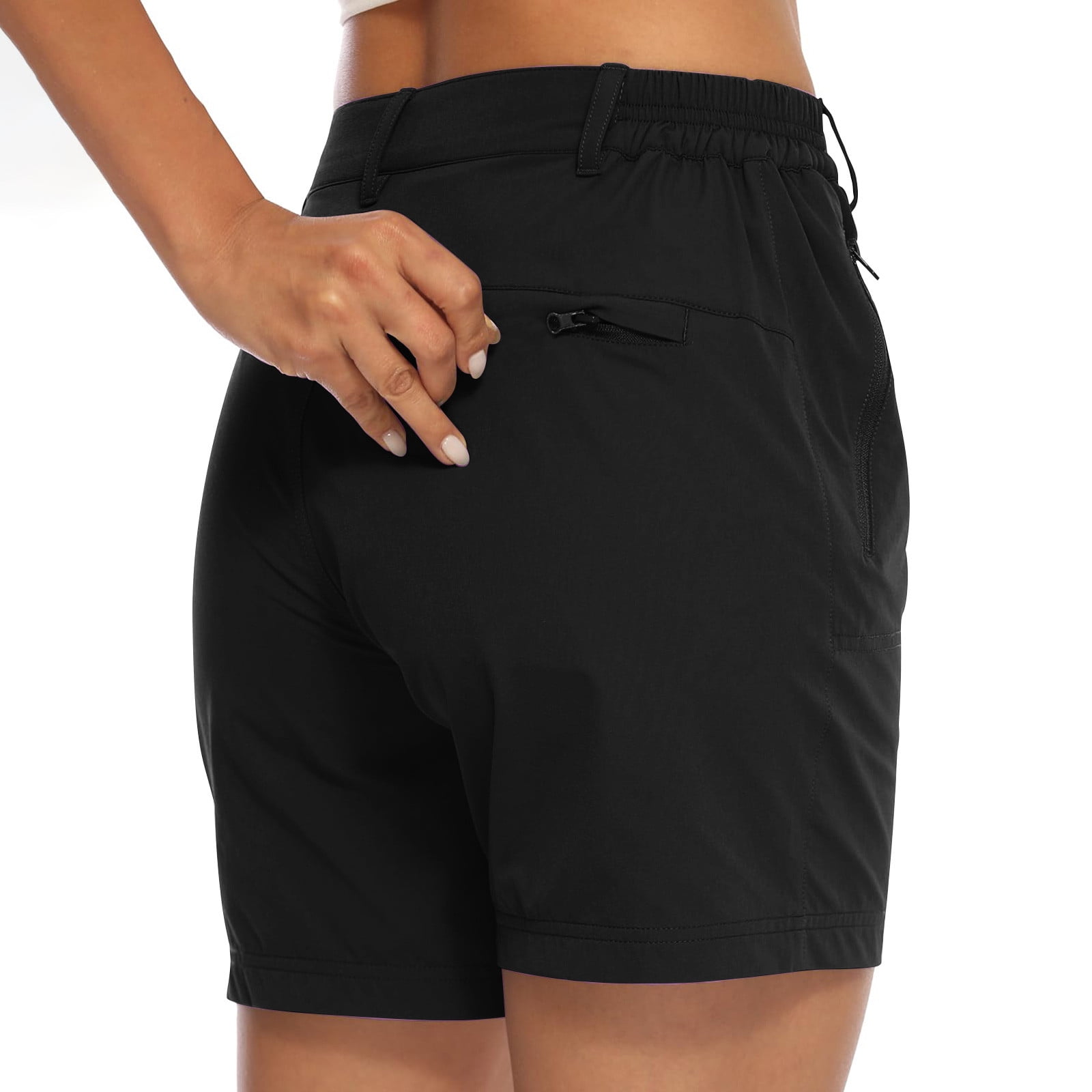Short Homme Longueur Genou Cargo – Poches Multiples, Taille Élastique, Léger & Respirant – Idéal Randonnée, Plage, Sport, Quotidien