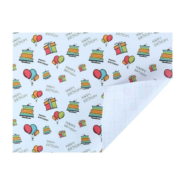 Xihbxyly Oferta Del Dia Papel de Regalo de Feliz Cumpleaños, Papel de Regalo de 80 G, Papel Recubierto de Dibujos Animados, Decoración Navideña