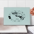 thumbnail image 2 of Zodiac Aries Cutting Board, Zodiac Wheel with 12 Signs and Jumping Animal Esoteric Print, Decorative Tempered Glass Cutting and Serving Board, Small Size, White and Black, by Ambesonne, 2 of 5