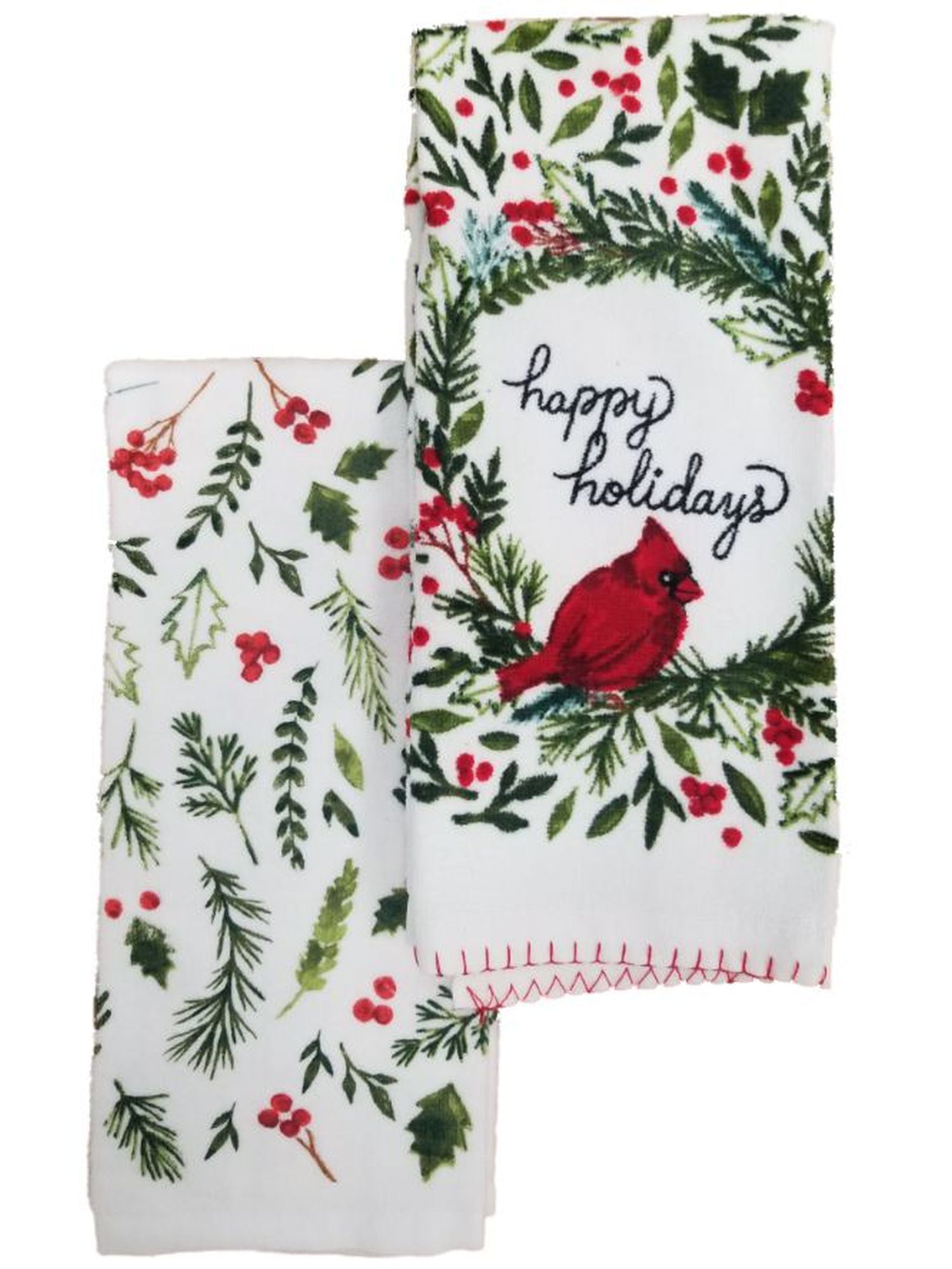 St Nicholas Square 2 Pack Kitchen Towels Christmas Holiday Choice