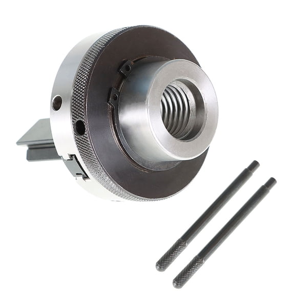 Lathe Chuck 2-Jaw Pen Large Drilling With 1"×8 Tpi Direct Thread 3.25"
