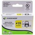 thumbnail image 3 of Surebonder 14516BL Insulated Cable Staples, Black, for RG-6, RG-59 Network Cable, Coax, Ethernet Cable, and Other Wire up to 5/16" Wide, 1/4" x 5/16", 300 Pack, No. 19, 3 of 5