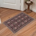 thumbnail image 5 of GENIMO 2' x 6' Runner Rug, Machine Washable Non Slip Low Pile Hallway Runner Rug for Kitchen Laundry Room, Classic Floral, Dusty Plum, 5 of 6