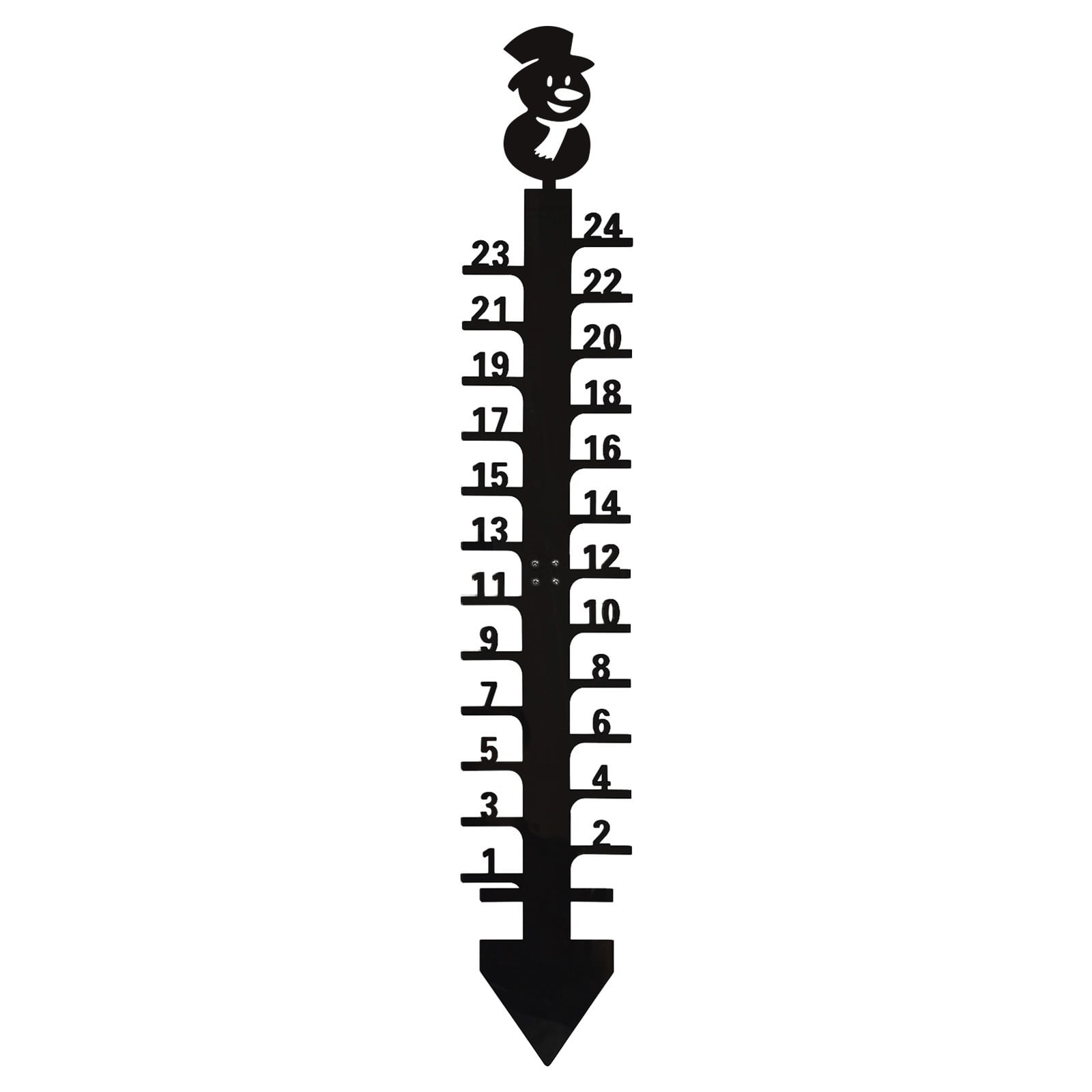 HongHeng 1Pc Snow Gauge Outdoor, 35 Inch Snowfall Measuring Gauge, Winter Snowflake Metal Ruler, Metal Snow Measuring Stick Snow Gauges, Christmas Rain Gauge Outdoor Decoration Gift