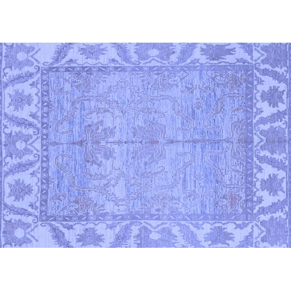 Ahgly Company Indoor Rectangle Oriental Blue Traditional Area Rugs, 2' x 5'