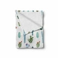 thumbnail image 2 of Cactus Soft Flannel Fleece Blanket, Watercolor Cactus Plant Image Desert Hot Mexican South Nature Floral Image Print, Cozy Plush for Indoor and Outdoor Use, 60" x 80", Blue and Green, by Ambesonne, 2 of 6