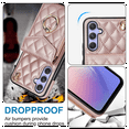 thumbnail image 2 of Asuwish Wallet RFID Blocking PU Leather Cell Phone Case with Tempered Glass Screen Protector, Wrist Strap for Samsung Galaxy A14/M14 5G, Rose Gold, 2 of 9
