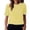 Light Yellow, variant on Tees Tops For Women T-Shirts Stripe Print Short Sleeve Crew Neck Casual Trendy Outfits Black