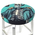 thumbnail image 3 of Balery Vintage Skull Beer Fundas de asiento para taburete de bar redondo de tela de terciopelo ajustables que protegen de arañazos y manchas para sillas de 14 a 17 pulgadas.-12 inch, 3 of 7