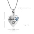 thumbnail image 2 of No Longer by My Side,But Forever in My Heart Carved Locket Cremation Urn Necklace for Pet Dogs Cats Ashes, 2 of 7