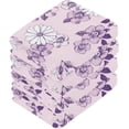 thumbnail image 3 of Purple Flower Washcloth 12x12in Set, 6 Pack Absorbent Cotton Towel Square Kitchen Dishes Towels, Soft Cleaning Face Hand Towel Fast Drying, 3 of 7