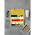 thumbnail image 3 of Happy July 4Th And My Birthday T-Shirt Men -Image by Shutterstock, Male XX-Large, 3 of 4