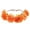 Orange, variant on Elegant Floral Hair Garland Headband for Women Bohemian Style Festival Wedding Accessory Red One Size
