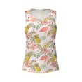 thumbnail image 3 of Picia Tropical Flamingo Pineapple Pattern Women's Workout Tank Top,Breathable Activewear,Slim Fit Athletic Top,Versatile Workout Moisture-wicking top-Medium, 3 of 9