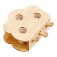 thumbnail image 3 of Juguete de madera para gatos, juego de rompecabezas, caja laberinto, base gruesa, diseño estable, larga vida útil, 3 agujeros, 3 of 9