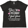 thumbnail image 3 of Inktastic Yes I'm Pregnant I Feel Fine No You Cant Touch My Belly Women's Plus Size T-Shirt, 3 of 5