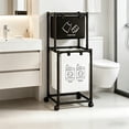 thumbnail image 5 of FEOLGEHLY Multifunctional Shelf 2-Tier All-in-One Organizer with Wheels, Space Saving Laundry Basket & Storage Rack for Bathroom, Bedroom, Kitchen, Black, 5 of 6