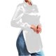 thumbnail image 1 of Usted Es Más Que una Prueba de Puntuación de la Camisa de las Mujeres Casual Suelto Sólido Cuello de Giro Asimétrico Doblado Manga Larga Satén Botón Superior, 1 of 7