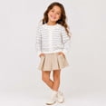 thumbnail image 6 of Spazoro Toddler Girls Cardigan Sweaters, Floral Print Long Sleeve Knitted Cotton Thin Casual Tops for Fall Winter Daily Wear White Size 4-5 T, 6 of 6