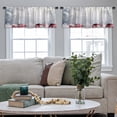thumbnail image 3 of LALILO Kitchen Curtain Valance Christmas Balls Rod Pocket Window Curtain 52"x 18" Set of 2, 3 of 6