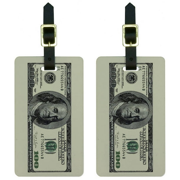 Graphics and More Hundred Dollar Bill Luggage Tags Suitcase CarryOn