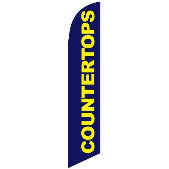 Countertops Feather Banner Swooper Flag - NO WIND REQUIRED - Replacement FLAG ONLY