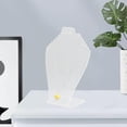 thumbnail image 6 of Necklace Chain Holder Display Stand Jewelry Earring Rack Marble Acrylic Base Transparent, 6 of 8